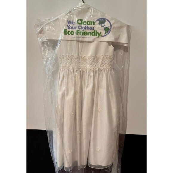 Cinderella White Embelished Sleeveless Communion or Flower Girl Dress Size 7 - Picture 6 of 8